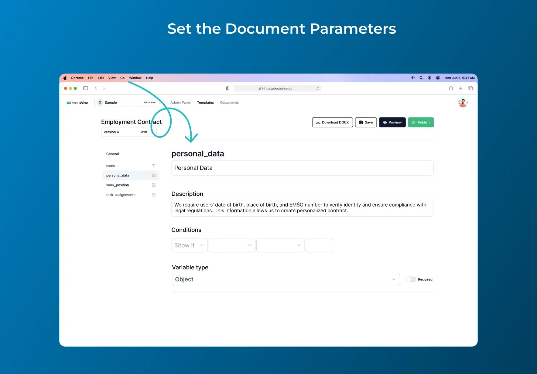 docuwise-document-parameters